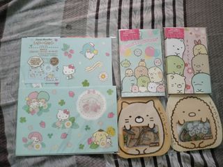 PRE-LOVED (USED AND NEW) Stationary Bundle (Sanrio, Cat, and Sumikko Gurashi) with freebies!!