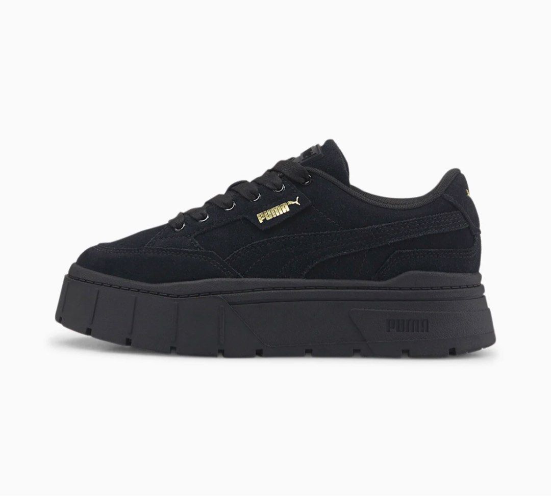 Puma suede platform top nere