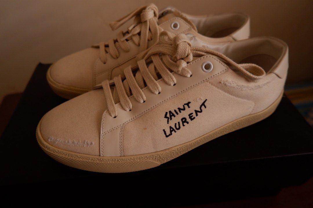 Saint laurent canvas discount sneakers