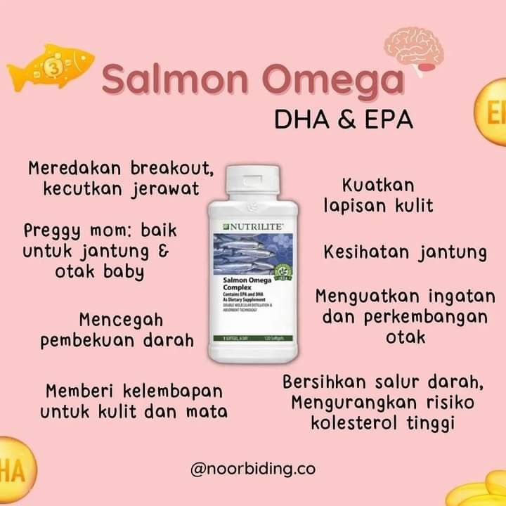 Salmon Omega Nutrilite 60tab, Health & Nutrition, Health Supplements