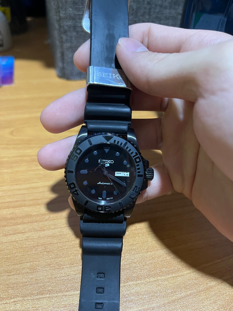 Seiko Mod All Black Automatic (custom built), Men's Fashion, Watches &  Accessories, Watches on Carousell
