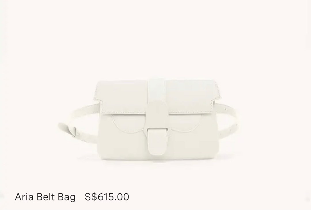 Senreve Sale, Aria Belt Bag, Pebbled in White