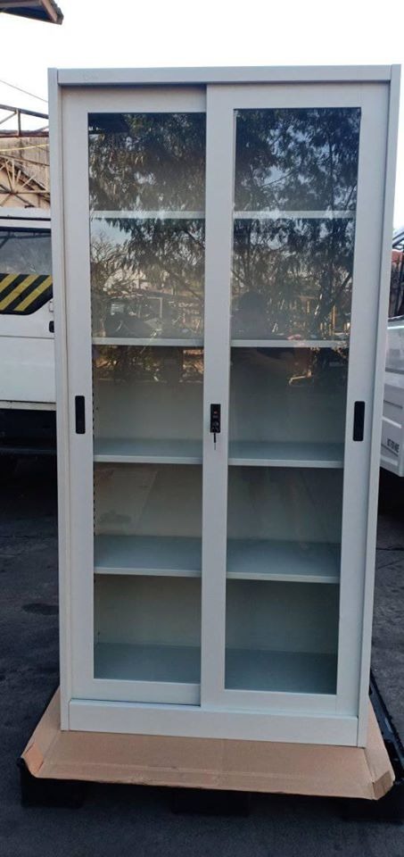 Sliding Glass door filing cabinet, Furniture & Home Living, Furniture ...