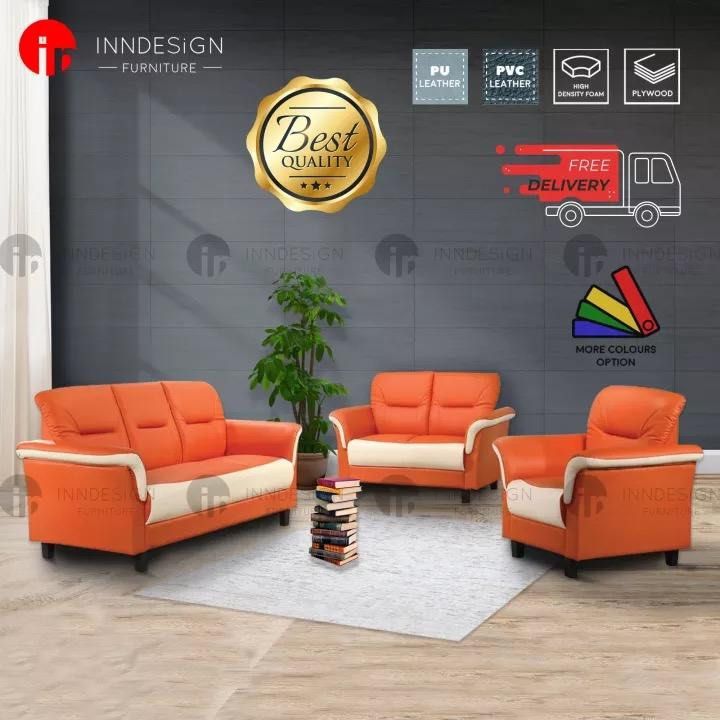 sofa 1 / 2 / 3 Seater PVC Sofa, Furniture & Home Living, Furniture