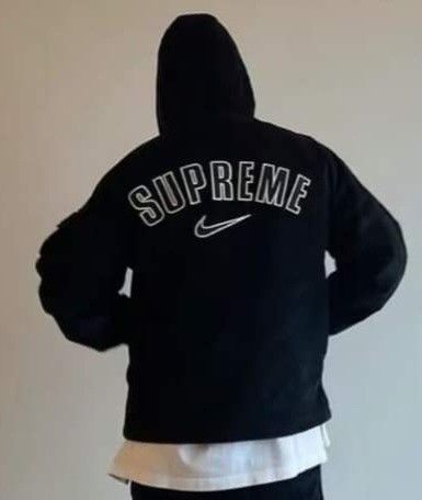Supreme/Nike Arc Corduroy Hooded S Black