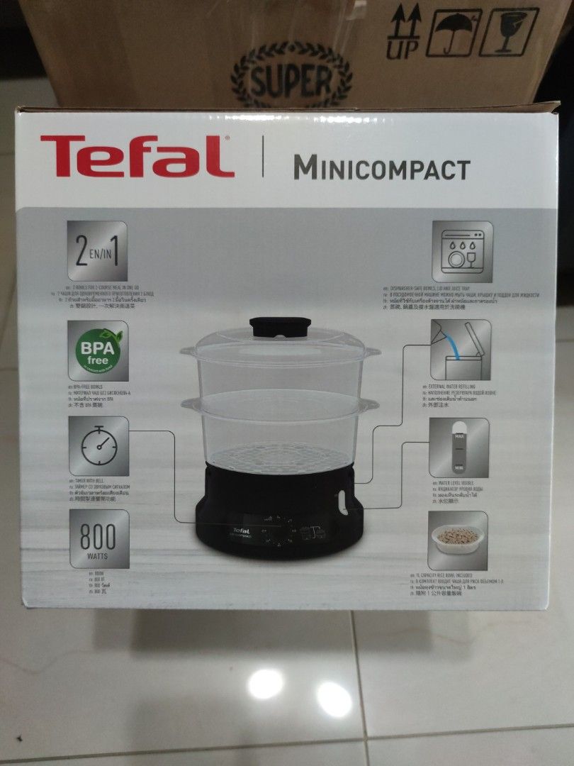 Tefal mini compact steamer, TV & Home Appliances, Kitchen Appliances