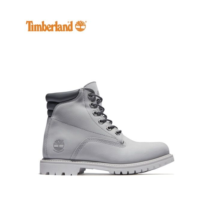 Timberland waterville 6 inch boots medium grey nubuck best sale