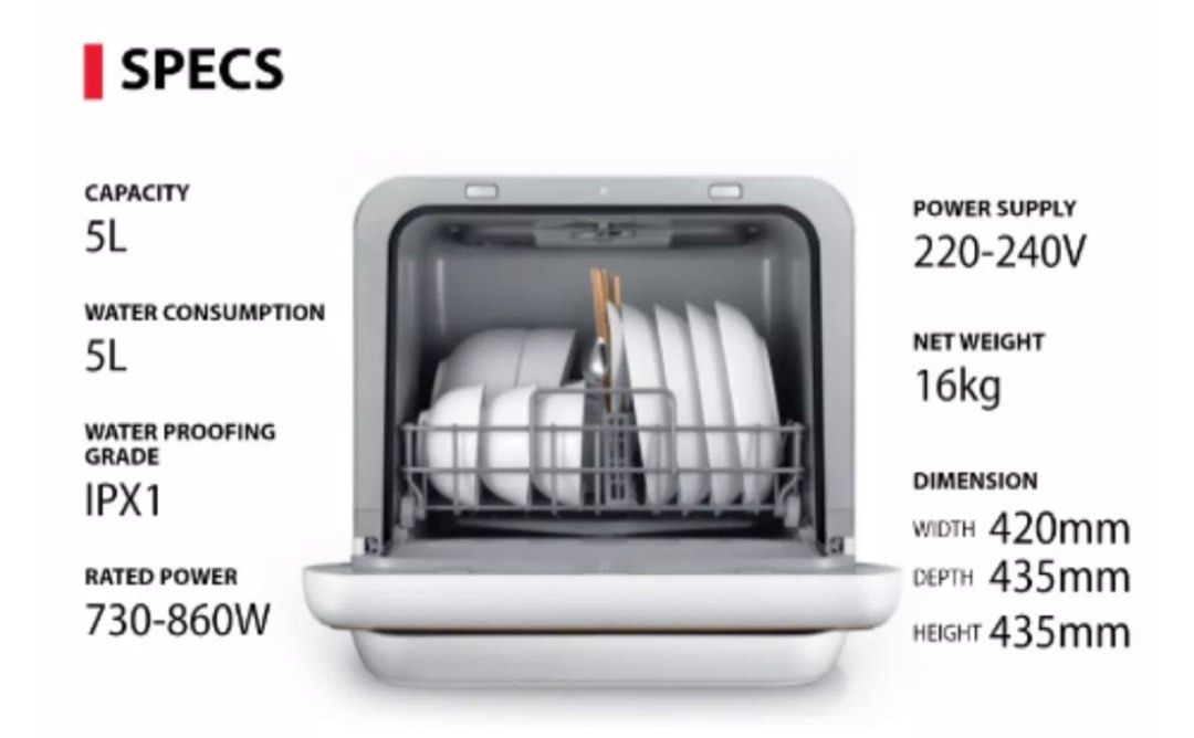 Toshiba Mini Portable Dishwasher with FREE mini oven, TV & Home
