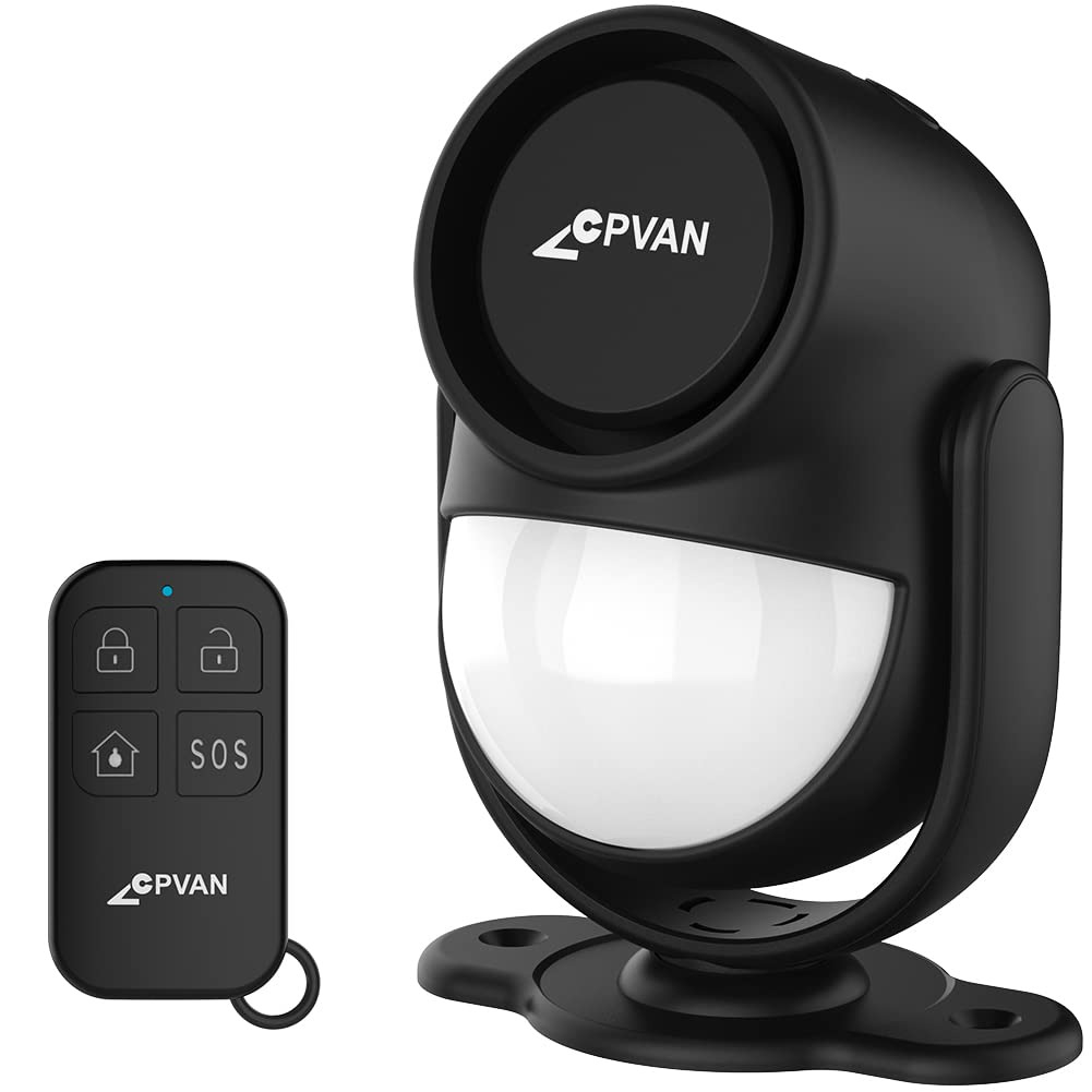 TPCPVAN Motion Sensor Alarm with Remote Control, Indoor Wireless