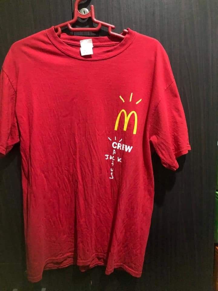 Travis scott x McDonalds collab shirt, Men's Fashion, Tops & Sets ...