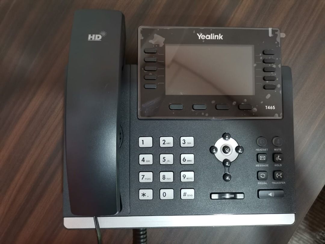 USED] Yealink SIP-T46S IP Phone Power Adapter Not Included 802.3af PoE,  Mobile Phones  Gadgets, Other Gadgets on Carousell