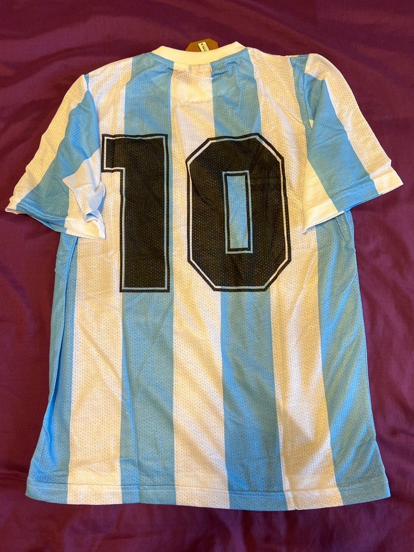 Maillot De Football Rétro Argentina 1986 Maradona #10, Le Coq Sportif Taille L - Occasion Excellent état