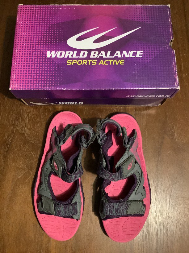 World Balance Gray Pink Trail Hiking Sandals, Women's Fashion, Footwear ...