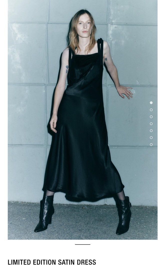 zara limited edition satin dress Zara + Limited Edition Halter Top Dress