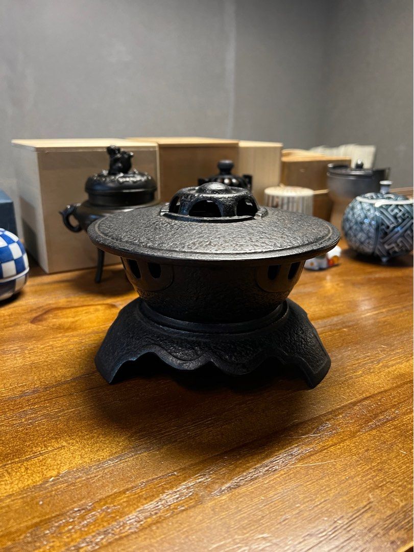 🇯🇵日本製香爐南部鉄器岩鋳灯篭型香炉灰皿, 傢俬＆家居, 家居