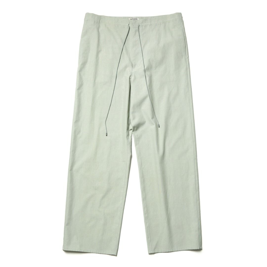二手) AURALEE / WASHED FINX TWILL EASY WIDE PANTS 0號寬褲日系綠色