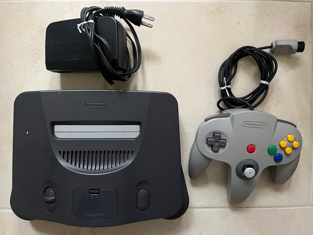 日版N64 NINTENDO 64 NUS-001 ORIGINAL BLACK CONSOLE 初代黑色主機連