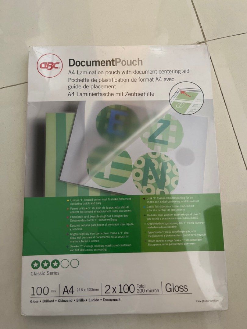 A4 Lamination Pouch, Computers & Tech, Office & Business Technology on