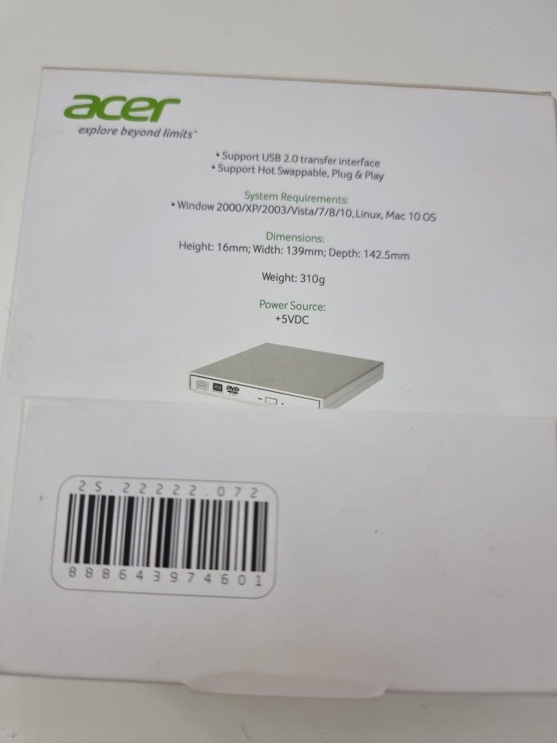 Acer External USB DVD Writer, Computers & Tech, Laptops & Notebooks on