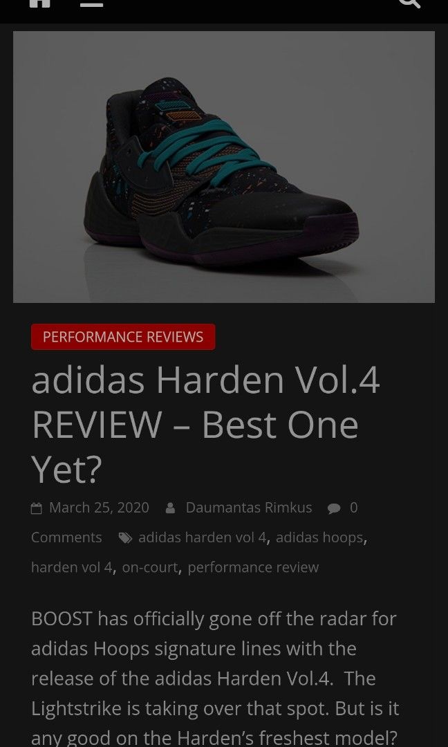 Adidas harden outlet 4 review