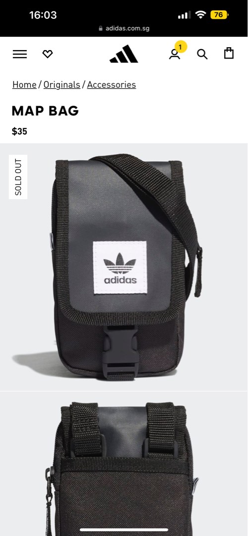 Adidas Map Bag Crossbody bag Men s Fashion Bags Sling Bags on Carousell