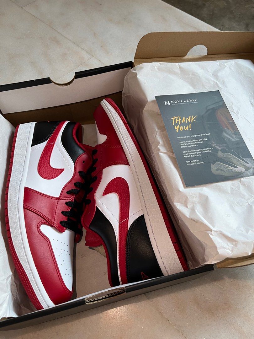 Air jordan 1 top black white gym red