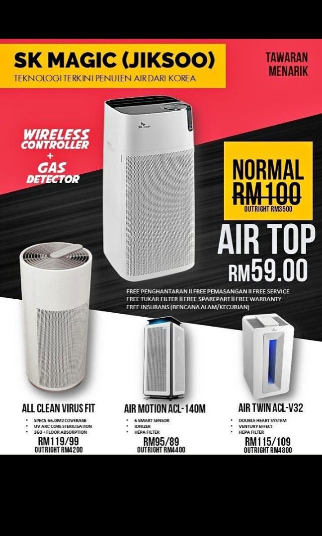 Air shop purifier termurah