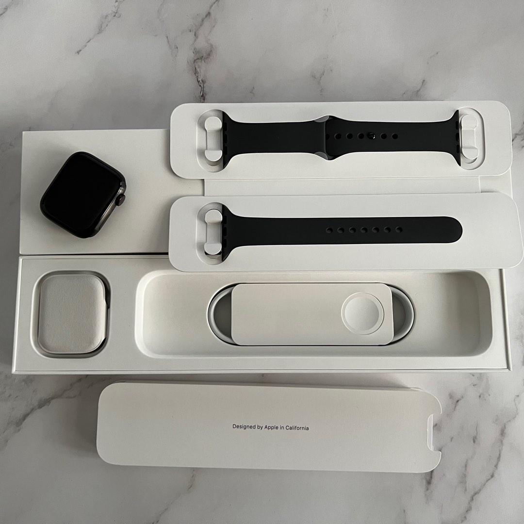 apple watch series 7 45mm cellular titanium