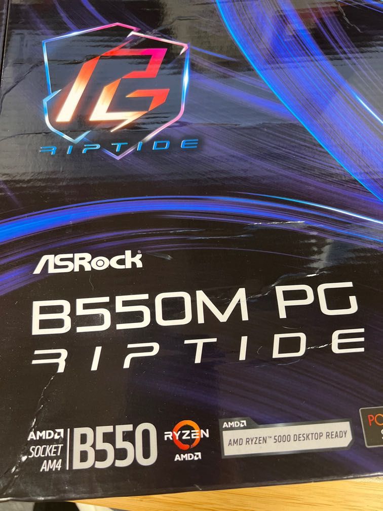 ASRock B550M PG RIPTIDE AM4 AMD B550 SATA 6Gb/s Micro ATX AMD Motherboard