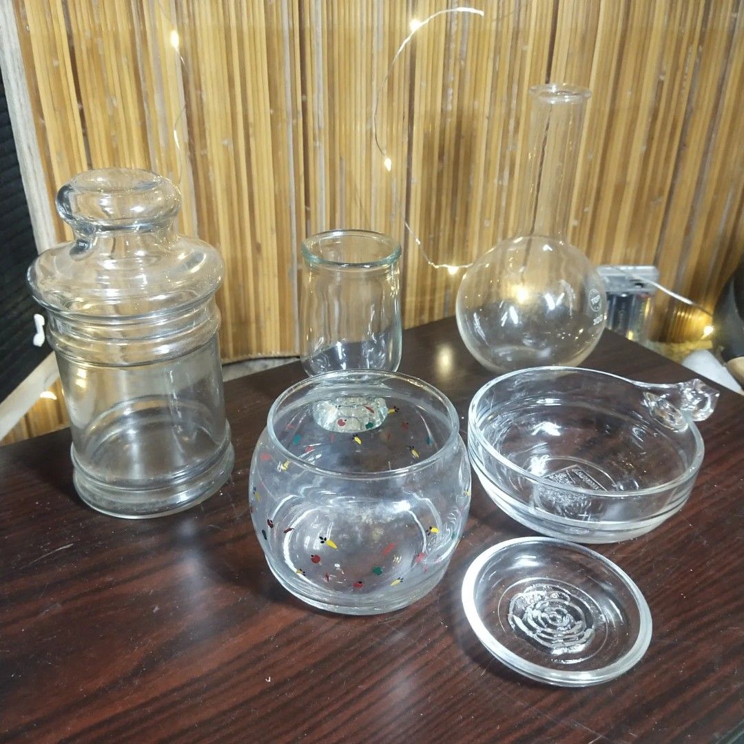 Assorted Clear Glasswares (Category: Other Kitchenware & Tableware) located in Malolos. Submitted by jestrelita (Listing ID 1203472320, Image 3). Description: Assorted Clear Glasswares P220 only - candy jar, candle holder, bowls, etc (suntoy bowl with handle) - good condition ⛩️🇯🇵🏯👘👺🗾🍱🎎🍜🍙.