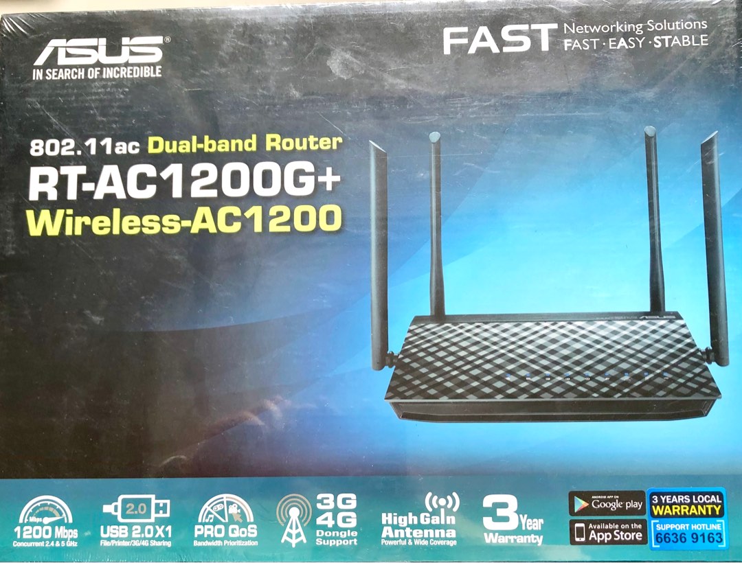 Asus 80211ac Dual Band Router Rt Ac1200g Wireless Ac1200 With Singapore Warranty Computers 0876