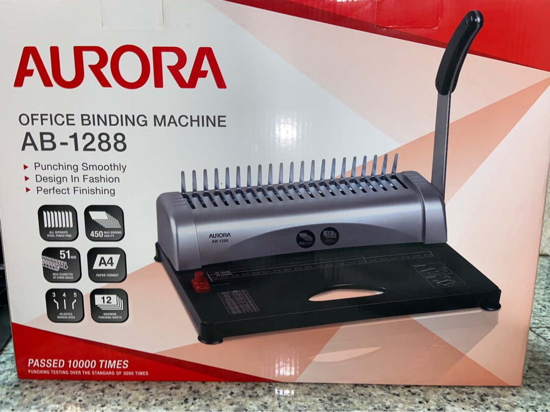 AURORA office binding machine, Computers & Tech, Office & Business