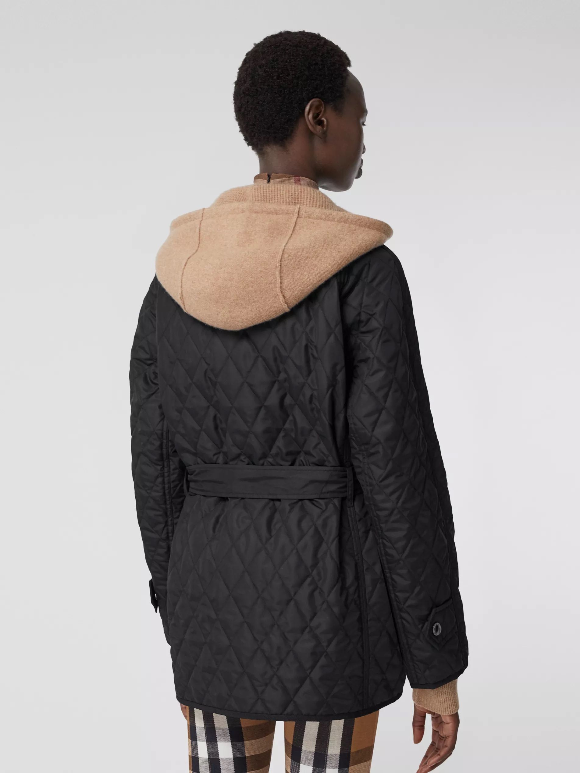 Authentic Burberry Argyle Quilted Field Jacket, Women's Fashion, Coats