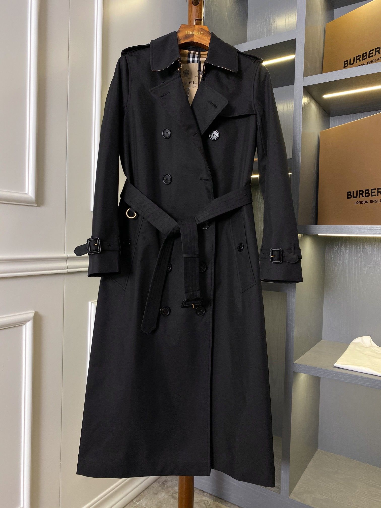 Burberry kensington long trench shop coat