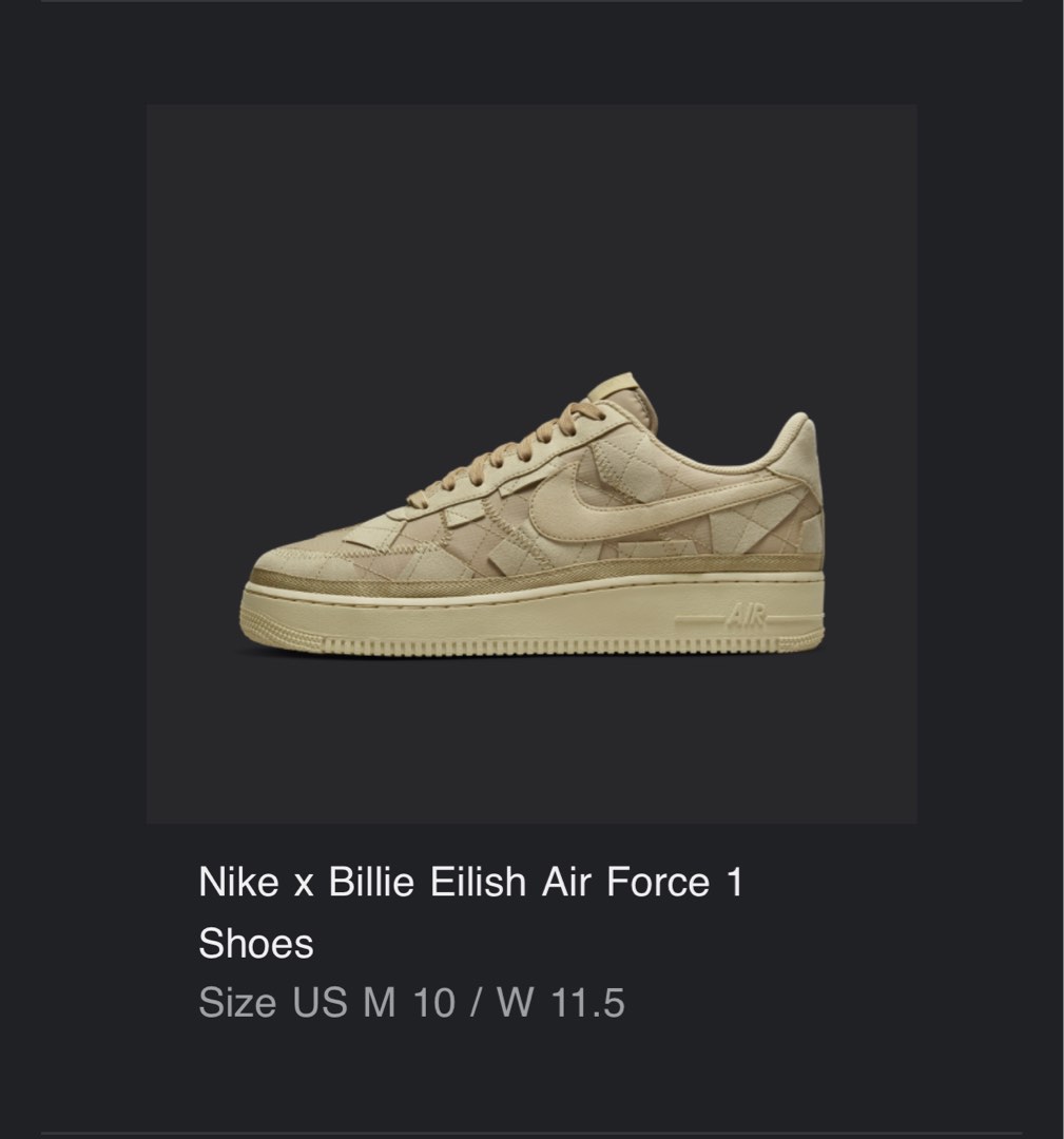 billie eilish air force 1 for sale