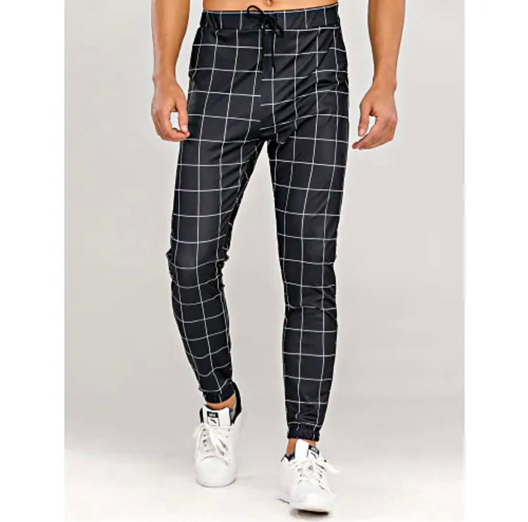 Black & White Checkered pants for men, Men's Fashion, Bottoms, Jeans on ...