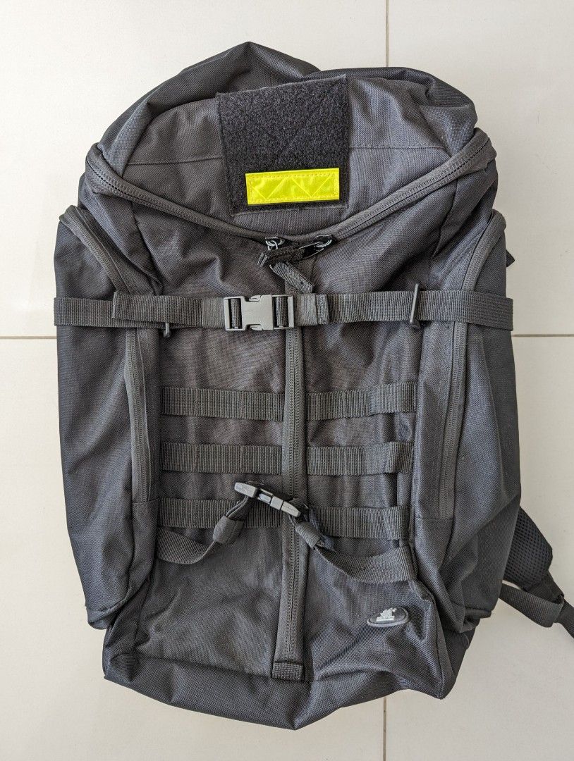 Black "army style" backpack, Men's Fashion, Bags, Backpacks on Carousell
