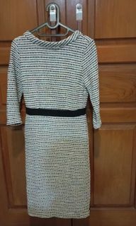 Tweed sparkling stripes dress