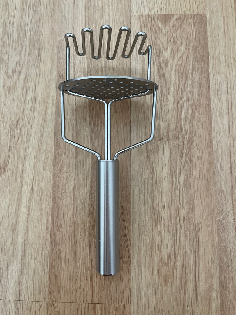BRAND NEW CRATE AND BARREL STAINLESS STEEL POTATO MASHER, Furniture