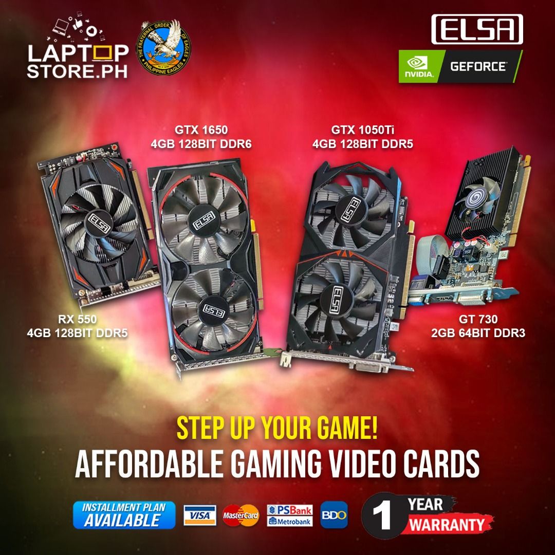 BRANDNEW GAMING VIDEO CARDS GT730 DDR5,GTX 1050Ti 4GB DDR5,GTX 1650 4GB DDR6