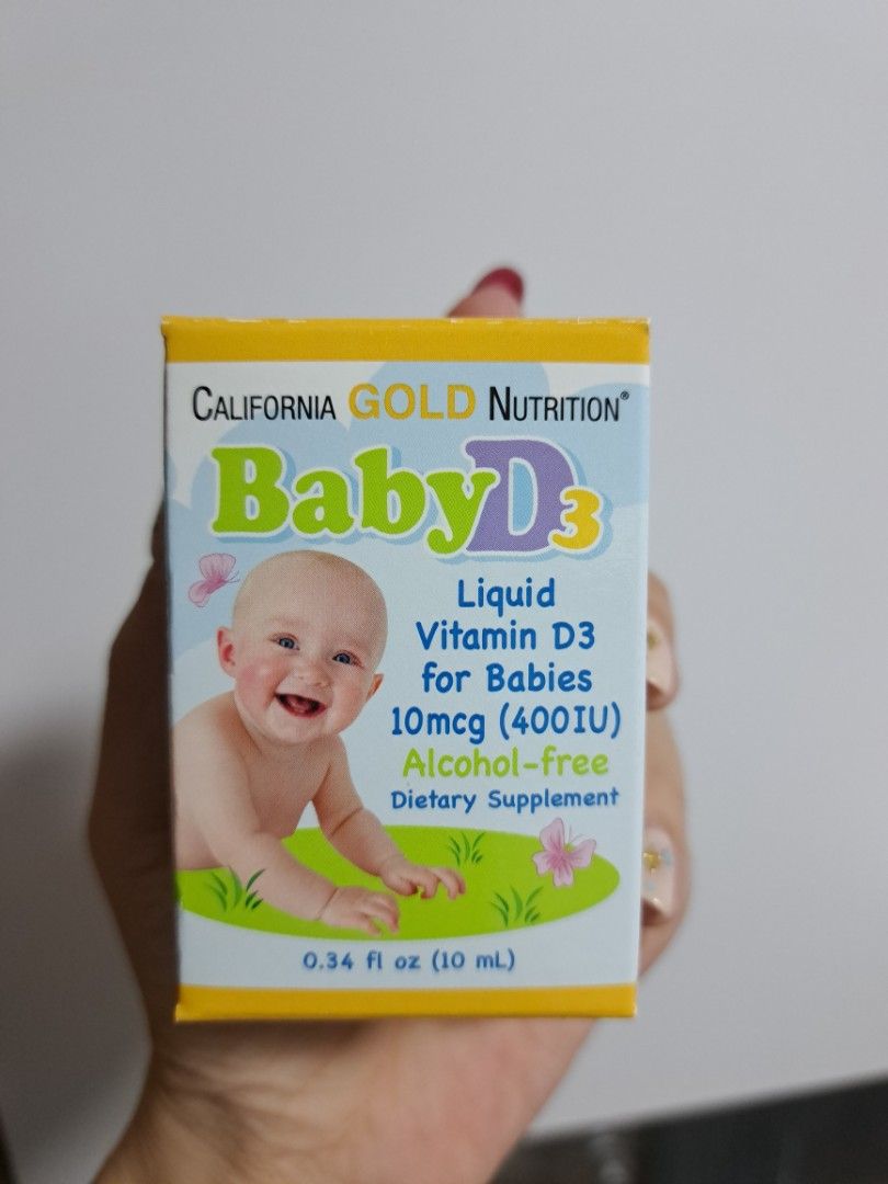 California Gold Nutrition - Baby Vitamin D3 Liquid, 10 mcg (400 IU) 10 ...