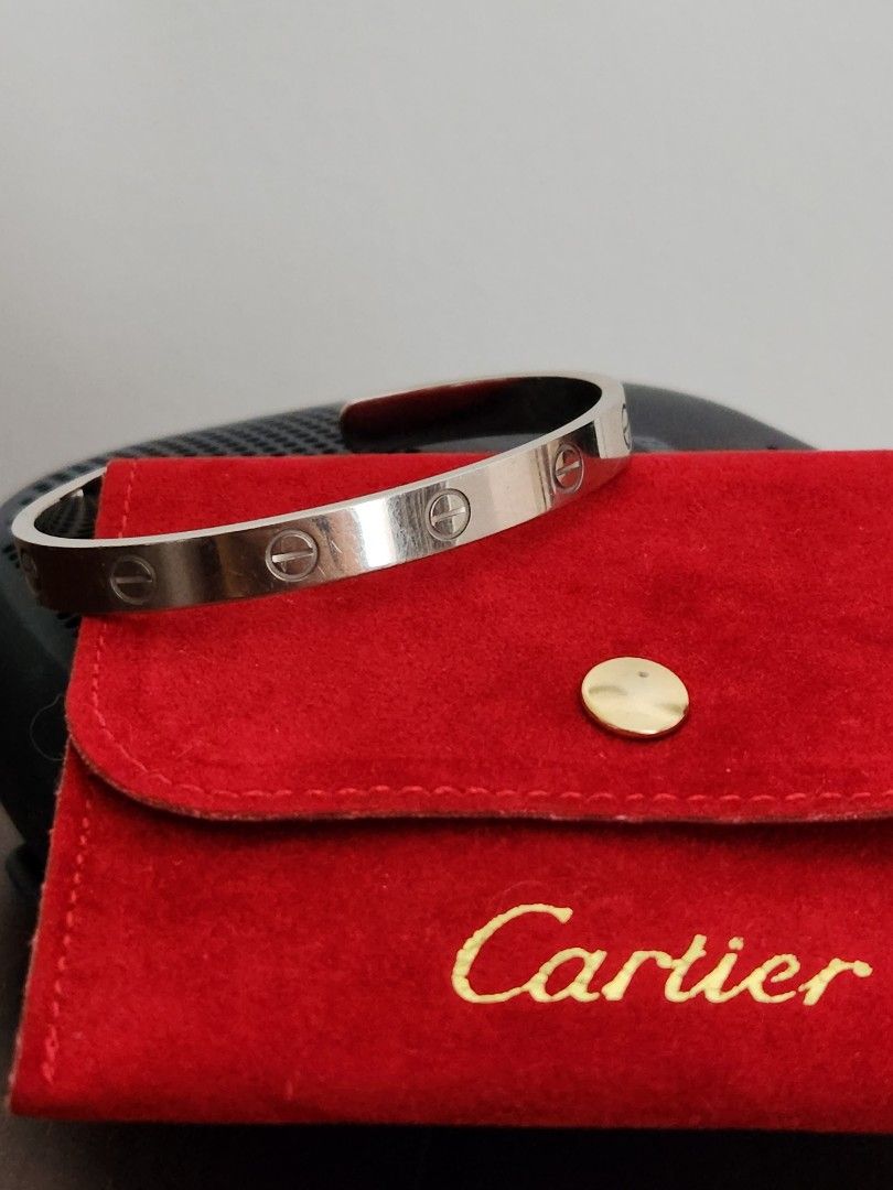 Cartier love bracelet cuff in white gold