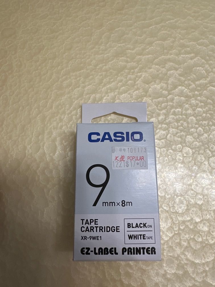 Casio Tape Cartridge XR9WE1, Computers & Tech, Printers, Scanners