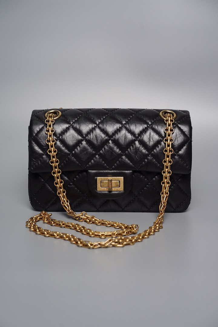 Chanel Reissue 2.55 Classic Quilted Flapbag in Black Ghw, Luxury, Bags ...