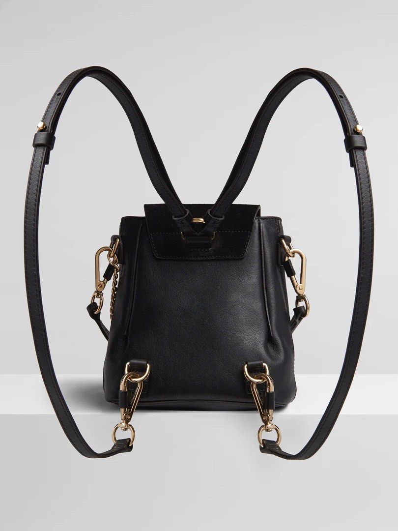 Chloe faye mini backpack black top