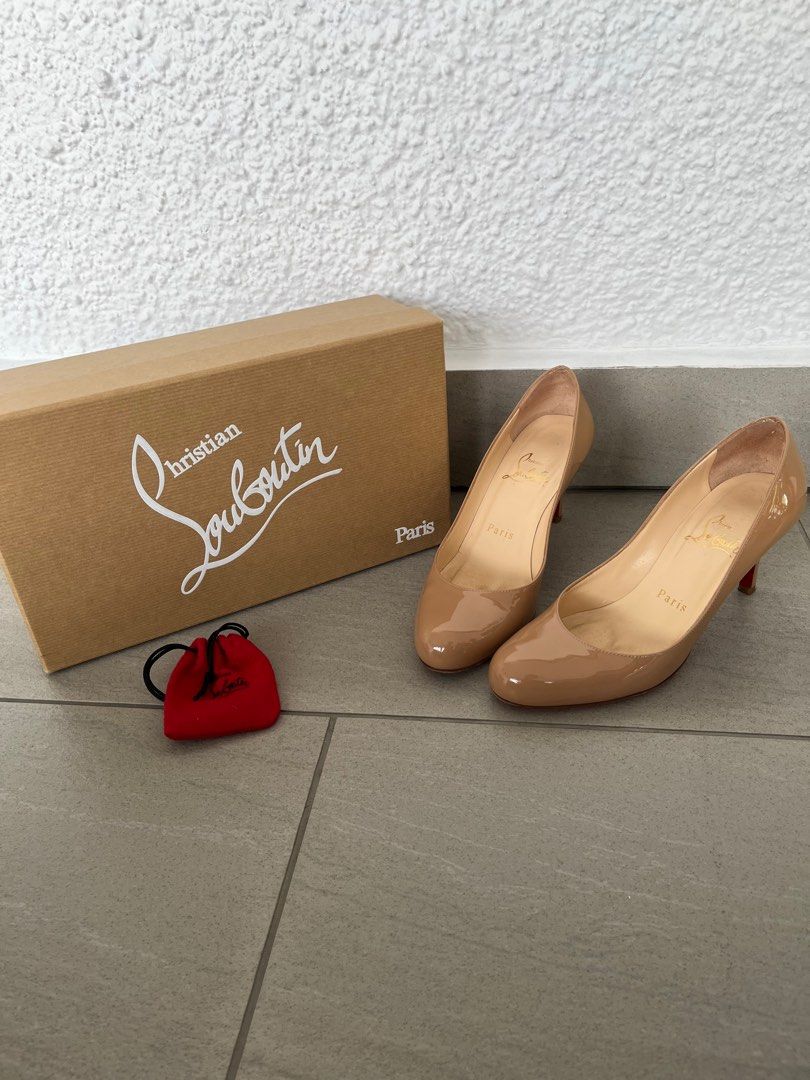 Christian Louboutin simple pump 70 nude heels Luxury Sneakers