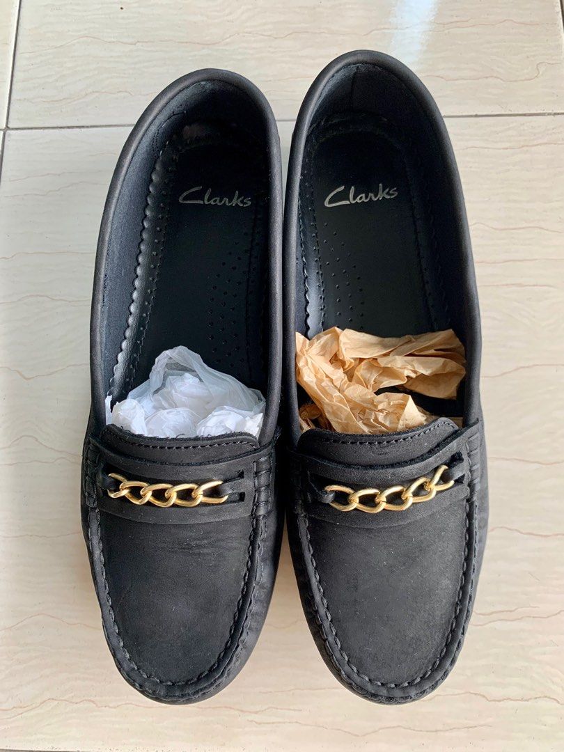 Clarks Suede Flats For Women NY50 Women s Fashion Footwear