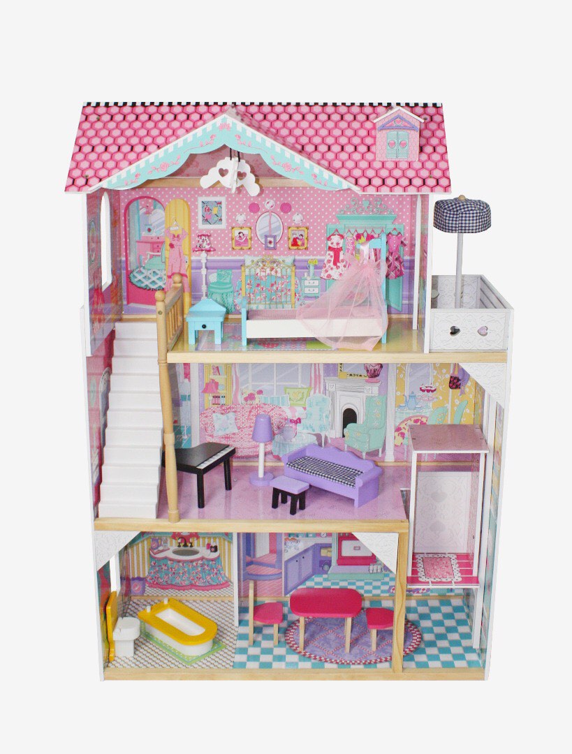 SALE! Brand New 4ft Wooden Dollhouse with Damaged Parts, Hobbies & Toys