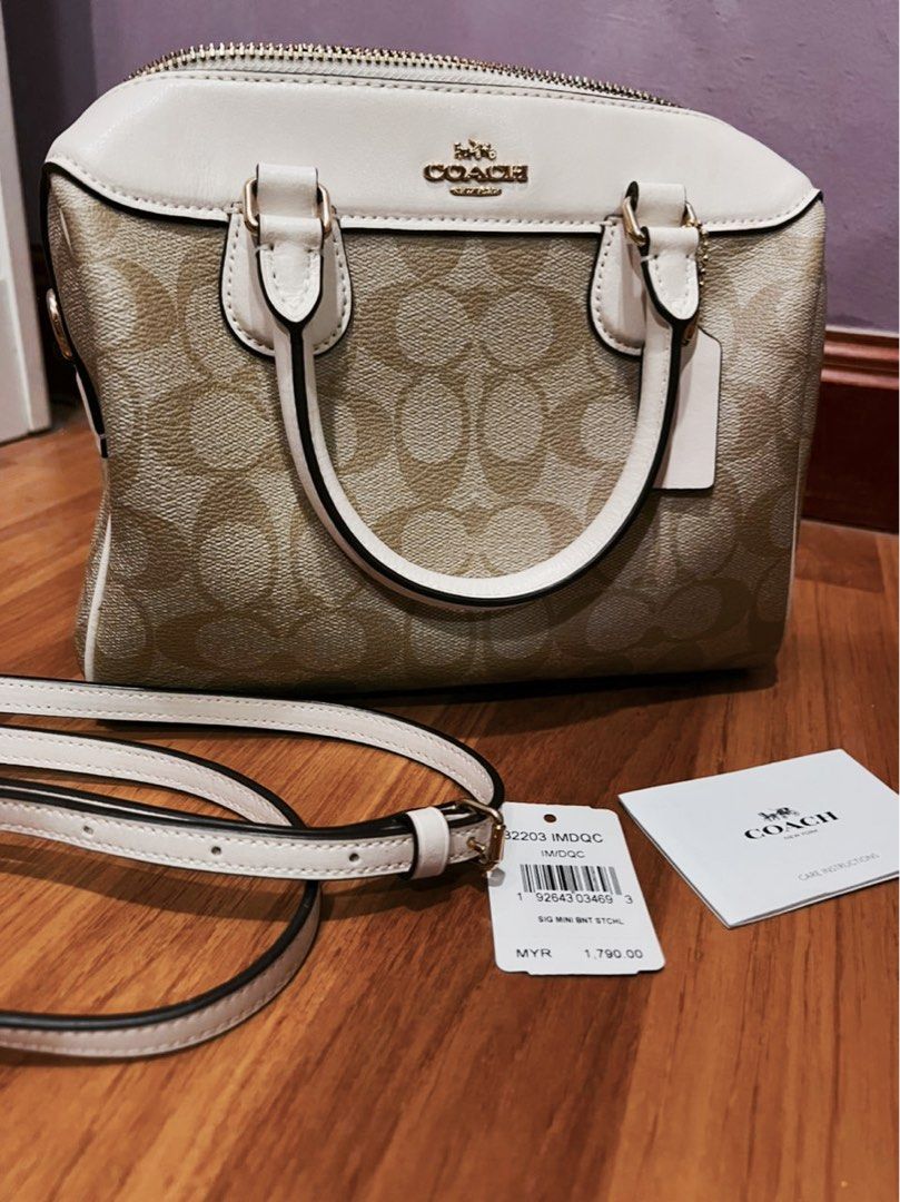 Coach Bennett Satchel Signature (Mini White)