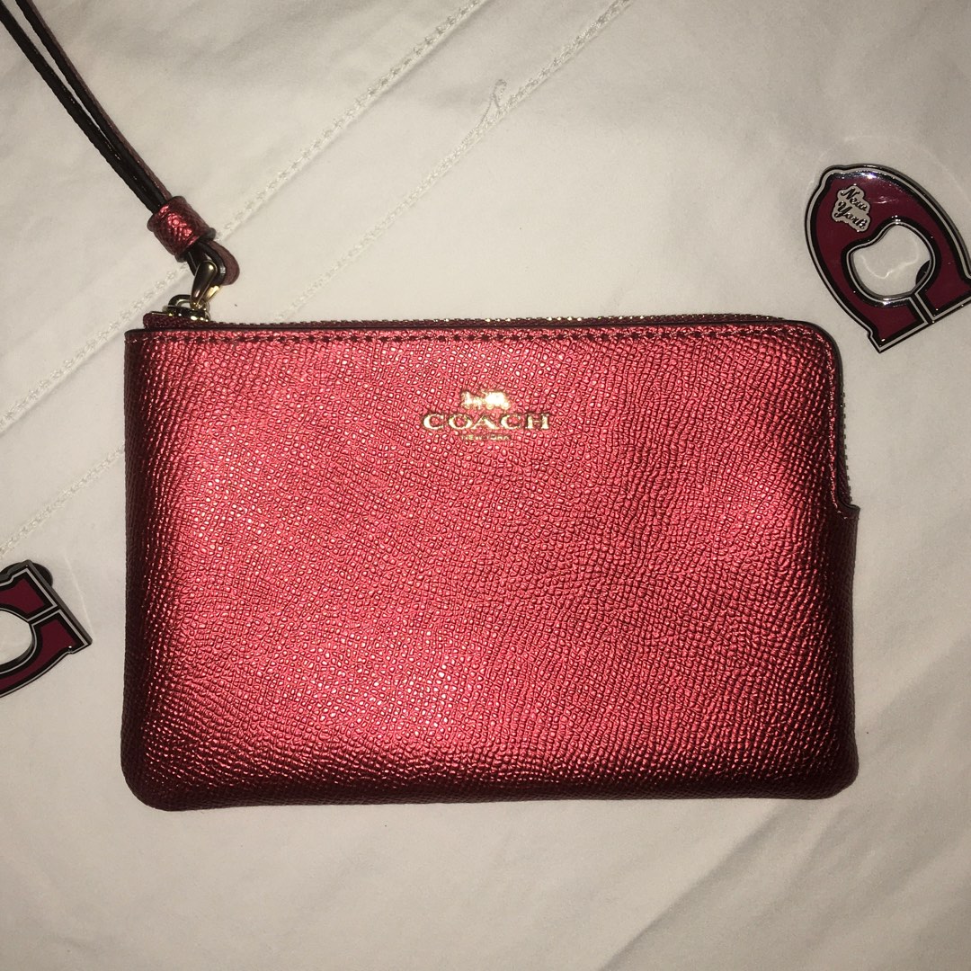 Coach Wristlet (Glitter Red and Blue), Women's Fashion, Bags & Wallets,  Purses & Pouches on Carousell